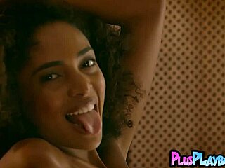 petite curly black milf bruna rocha exposed hot body and spread her legs to show pussy