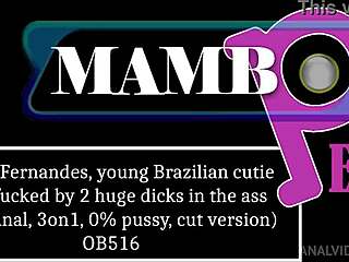 Super cute Brazilian struggles for first DP then gives up because dicks are too big