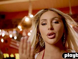 Kayley Gunner exposes her big ass during posing.