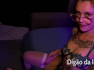 Brazilian gamer deepthroats and gets tongue in her pussy, feeling so emotional.