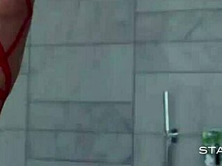 Busty Russian Babe Megan Teases Bathtub