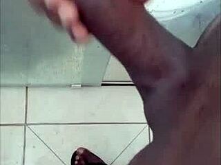Black Man Shows Huge Cock in Public Outdoor Setting