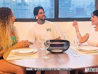 Desafiei Minhas Amigas Em Um Jogo Onde O Prêmio Era Sexo A Tres La No Meu Apartamento - Collab Bruninha A Surfista E Stellar