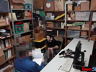 pale teen punished by officer at work