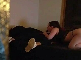 amber welcomes rookie cameraman with her warm mouth in homemade interracial scene