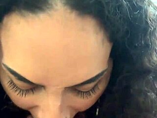 Watch Me Unleash My Latina Heat in First POV - Sloppy Deepthroat Masturbation & Cum on Tits