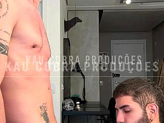 locrios eagerly rides kau cobra's 25cm cock in deepthroat anal passion