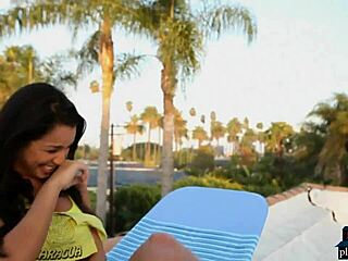 Can you handle watching this gamer teen strip her tight body and show off her shaved box?