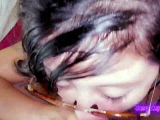 samanta my personal mexican slut swallows cum after homemade blowjob