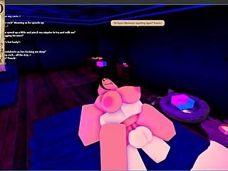 so i met this goth mommy with big tits and ass, riding cowgirl in roblox condo rp