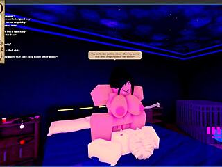 so i met this goth mommy with big tits and ass, riding cowgirl in roblox condo rp
