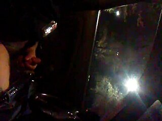 oh man, alone in the car jerking off that big cock solo style, public outdoor vibes 🚗🍆