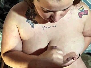 Sucking My Boyfriends Cock For Anniversary With Fat Tits And Blowjob!