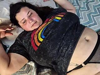 Sucking My Boyfriends Cock For Anniversary With Fat Tits And Blowjob!