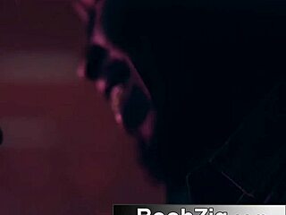 this busty stalker ignores everything but hardcore interracial big black cock action