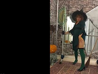 Redhead Milf Hotwife Steffi In Witch Cosplay Sucks Cock Homemade