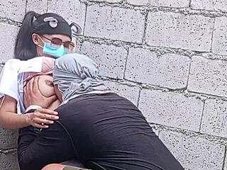 hey that pinay nurse got hard fucked by the construction worker in this abandoned hospital with doggystyle action