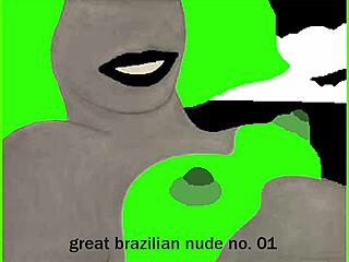 Intriguing Contrast in Great Brazilian Nude No 01