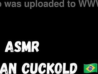 Brazilian couple in wet pussy cuckold sex