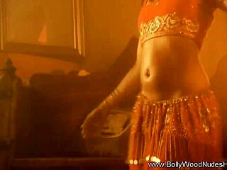noticing her exotic beauty in sensual indian striptease dance