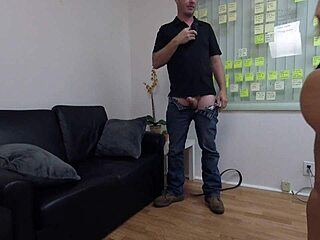 Samantha Skinny Milf Sucks Cock Deepthroat Gagging In Hardcore Casting Interview.