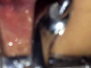 Shemale Explores With Speculum Tool