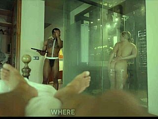 Interracial Sex in the Shower with the Wife of the Owner at Swinger Party