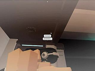 Futa takes control and fucks a slut hard in the Roblox condo setting