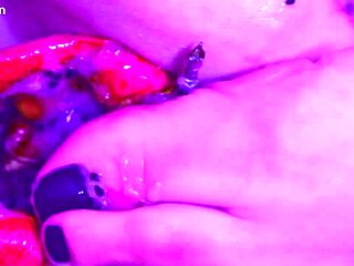 Bare Toes Crushing Juicy Fruit with Sensual Pressure and Wet Splashes in Close-Up Detail