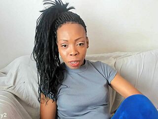 Ebony beauty with big ass shares message to followers asking for comment responses