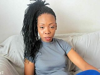 Ebony beauty with big ass shares message to followers asking for comment responses