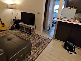 Hey, so my stepsis caught me peeking through the window and things got wild with deepthroat blowjob and doggystyle fucking