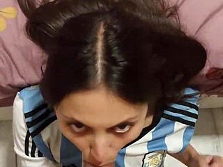 Damn, Check Out This Muscular Chileno Guy Dominating And Creampie Fucking That Petite Argentinian Culona's Big Ass In Rough Doggystyle! Facial Cumshot Explosion Covers Her Submissive Face.