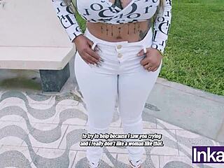 curvy milf with huge natural tits seduces young guy after husband cheats using her fat ass and fetish play