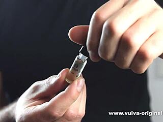 Wet Panties Cover Horny Blonde Girl's Dripping Vulva and Tight Cunt