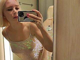 risky masturbation in the fitting room what happens if i get caught public dildo fucking