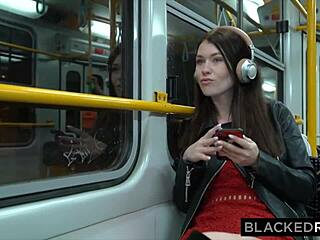 Blackedraw follows her as she flirts without boyfriend. Then big black cock friend spanks and rides her deepthroat in interracial doggystyle.