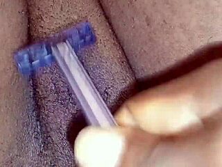 Hjemmelaget barbering med europeisk romkamerat på hybel