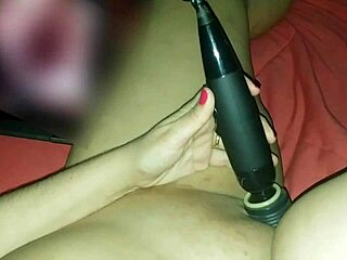 Wife Masturbates With Vibrator Watching Black Monster Cock Sex Tape