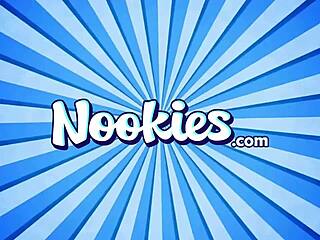 Teen takes a refreshing dip in her pool before getting into intense hardcore blowjob action with petite skinny body outdoors