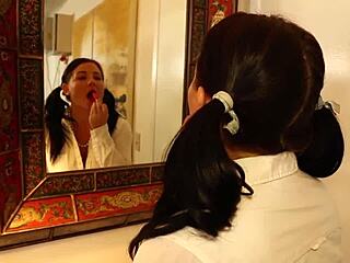 sexy casey cumz teases miles longs hard cock with her big tits and sensual hands. its time for a hot facial finish.