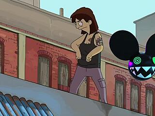 Bold the dancing person from the bobs burgers movie bridged by a lightwave - deadmau5