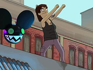 Bold the dancing person from the bobs burgers movie bridged by a lightwave - deadmau5