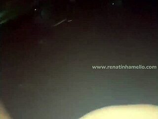 Xixi na rua publica with skinny Latina milf Renatinha Mello in amateur anal creampie