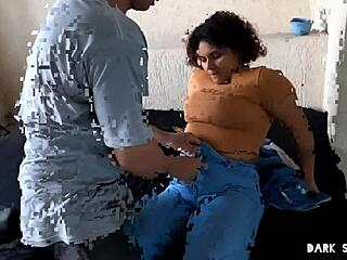 Hey, check out this cute Brazilian wife getting licked and fucked by her roommate's friend