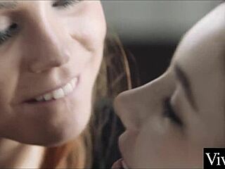 Lesbian Lovers in Sexy Lingerie Lick and Finger Shaved Wet Pussies with Ass Licking