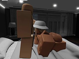 Is your Roblox girlfriend making bedroom sex this wild with her big tits and ass?