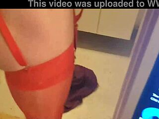 Slave Peeing In Red Lingerie Compilation