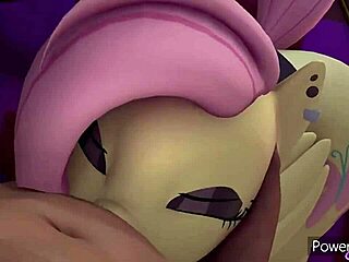 Fluttershy's gentle mouth explores subtle desires