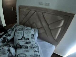 My slutty Latin stepsister dances submissive when home alone, she's such a fun teasing whore